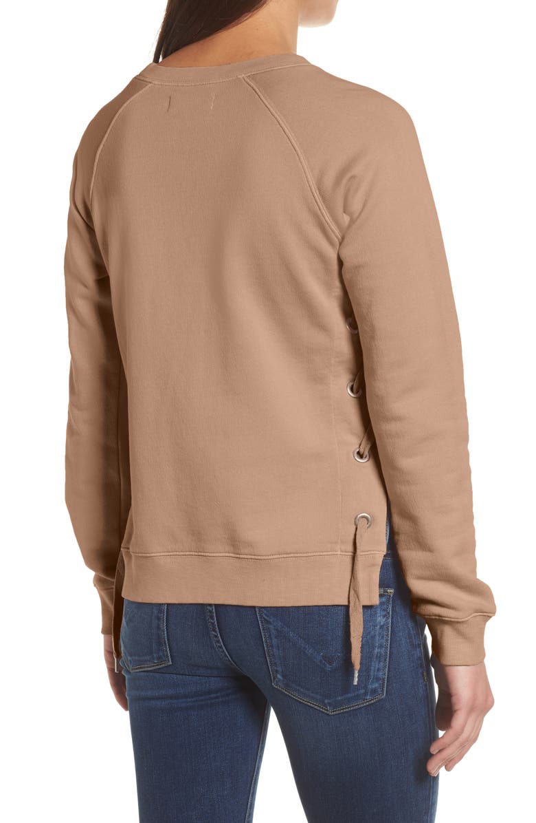 SINCERELY JULES Side-Lace Sweatshirt, Alternate, color, 