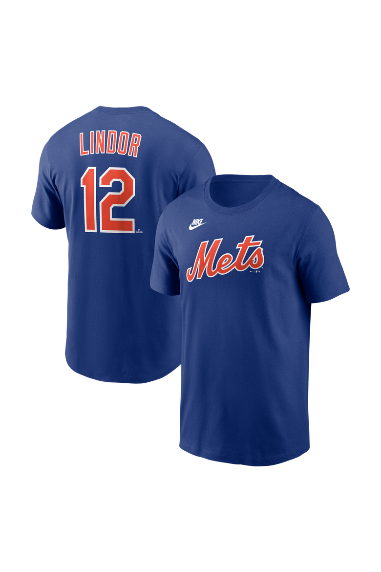 Men's Nike Francisco Lindor Royal New York Mets Cooperstown Collection Name & Number T-Shirt, Main, color, Royal