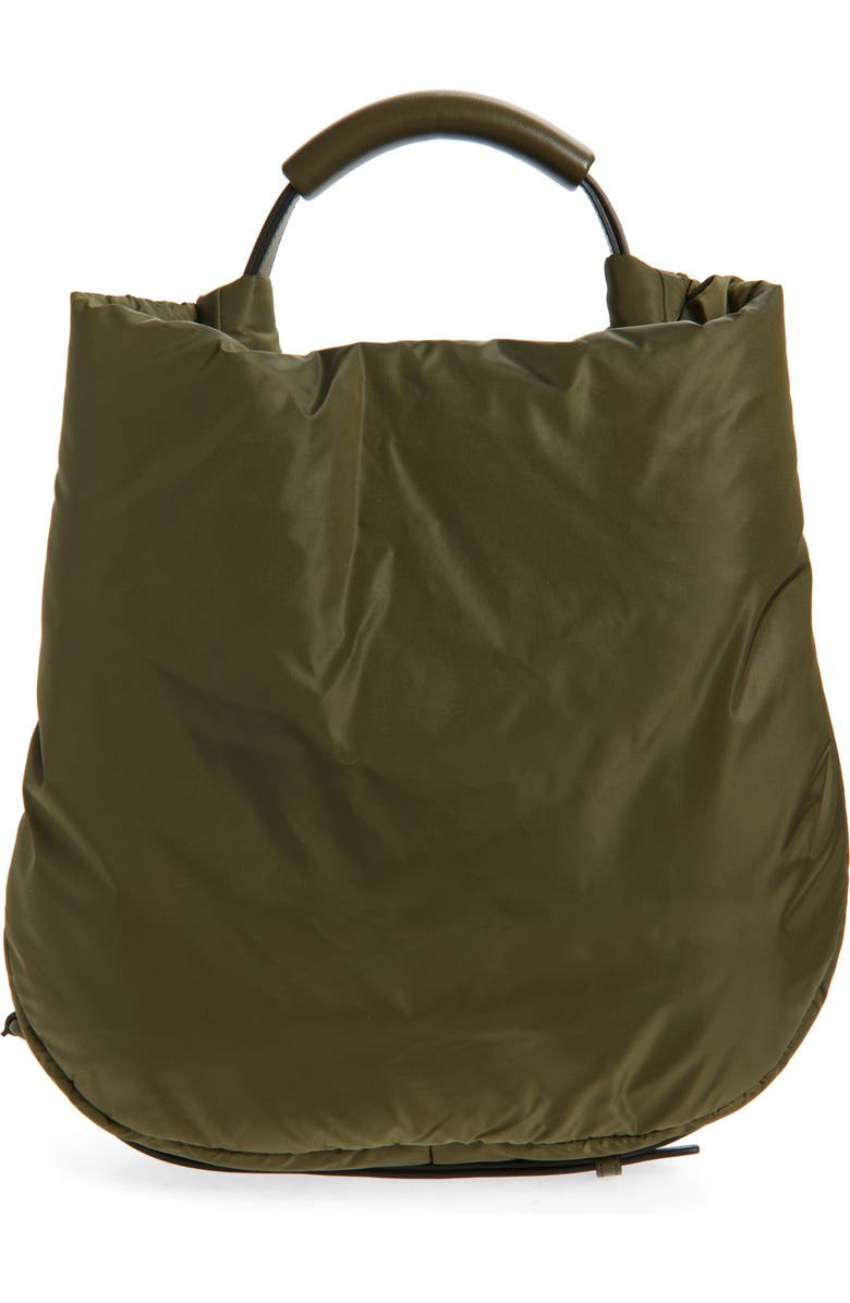 Moschino Handle Me Nylon Hobo Bag, Main, color, Military Green 85B On2