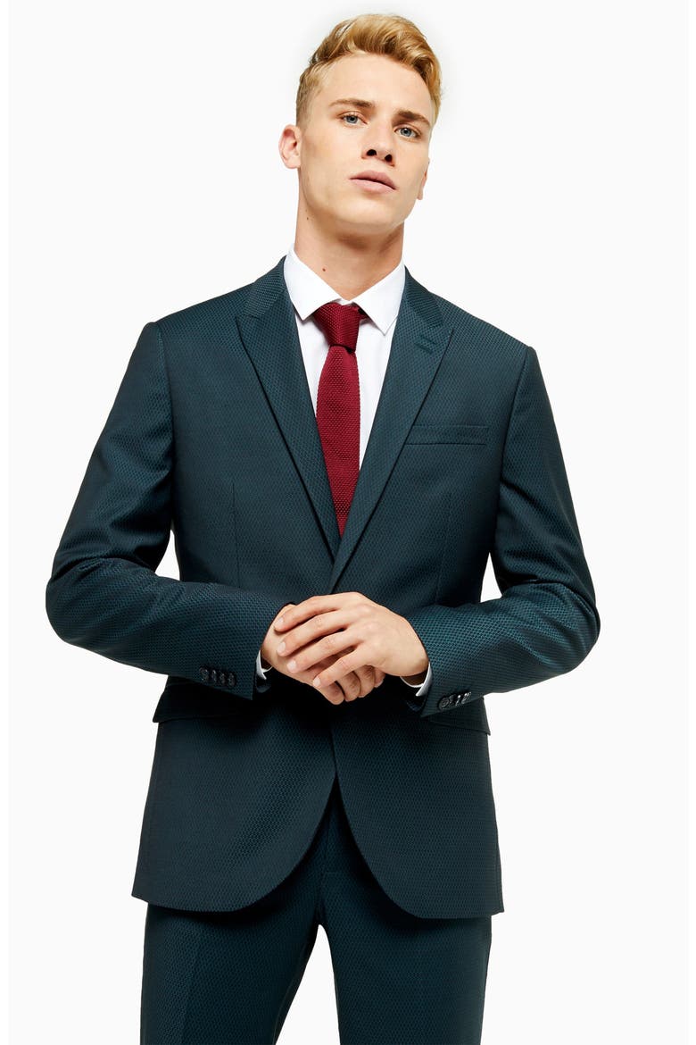 Maverick Skinny Fit Suit Jacket, Alternate, color, BLUE