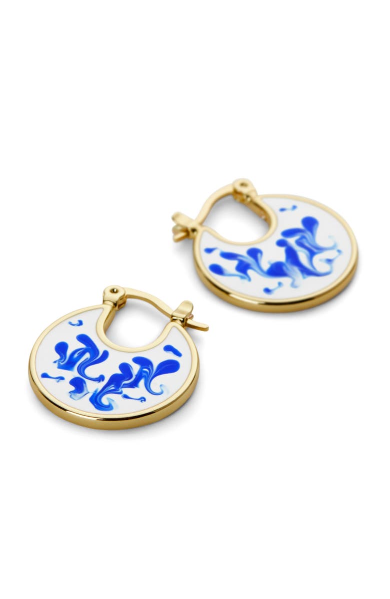 Ana Luisa Enamel Earrings - Hana Marble Blue, Alternate, color, 