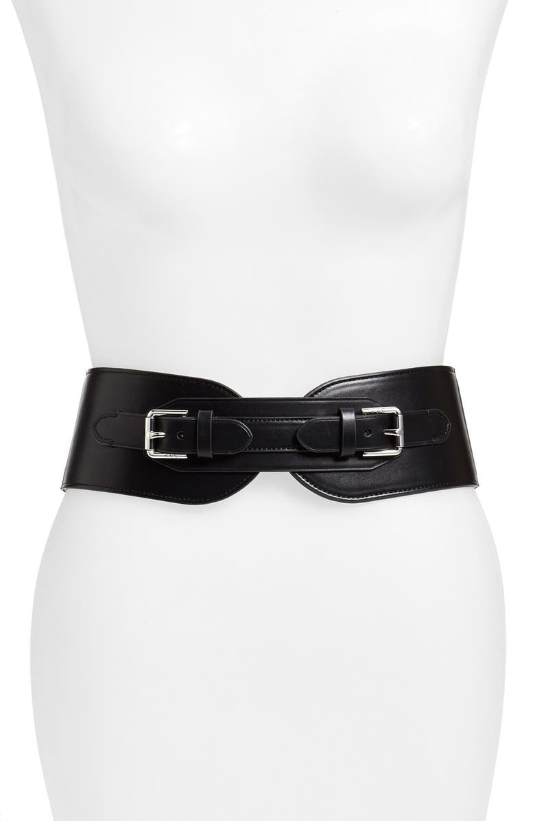 Lauren Ralph Lauren 'Double Equestrian' Stretch Belt, Main, color,