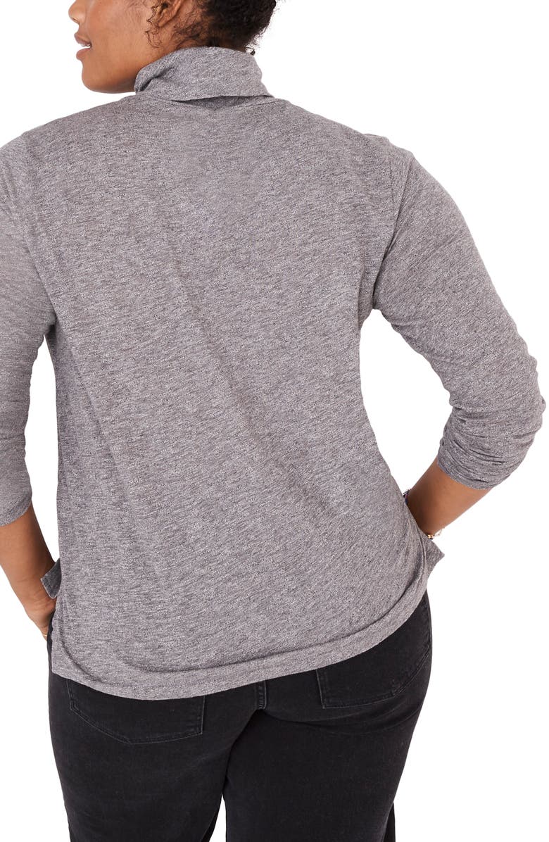 Madewell Whisper Cotton Turtleneck Top, Alternate, color, 