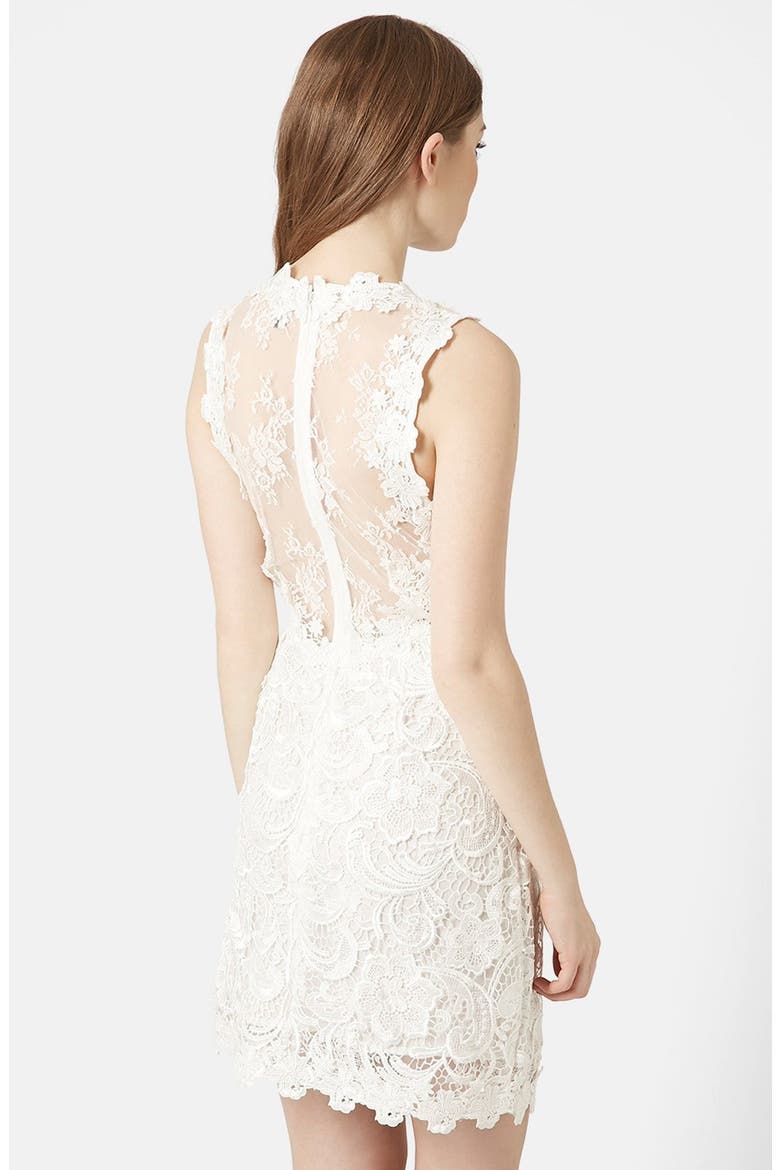 Scallop Lace Dress, Alternate, color, WHITE