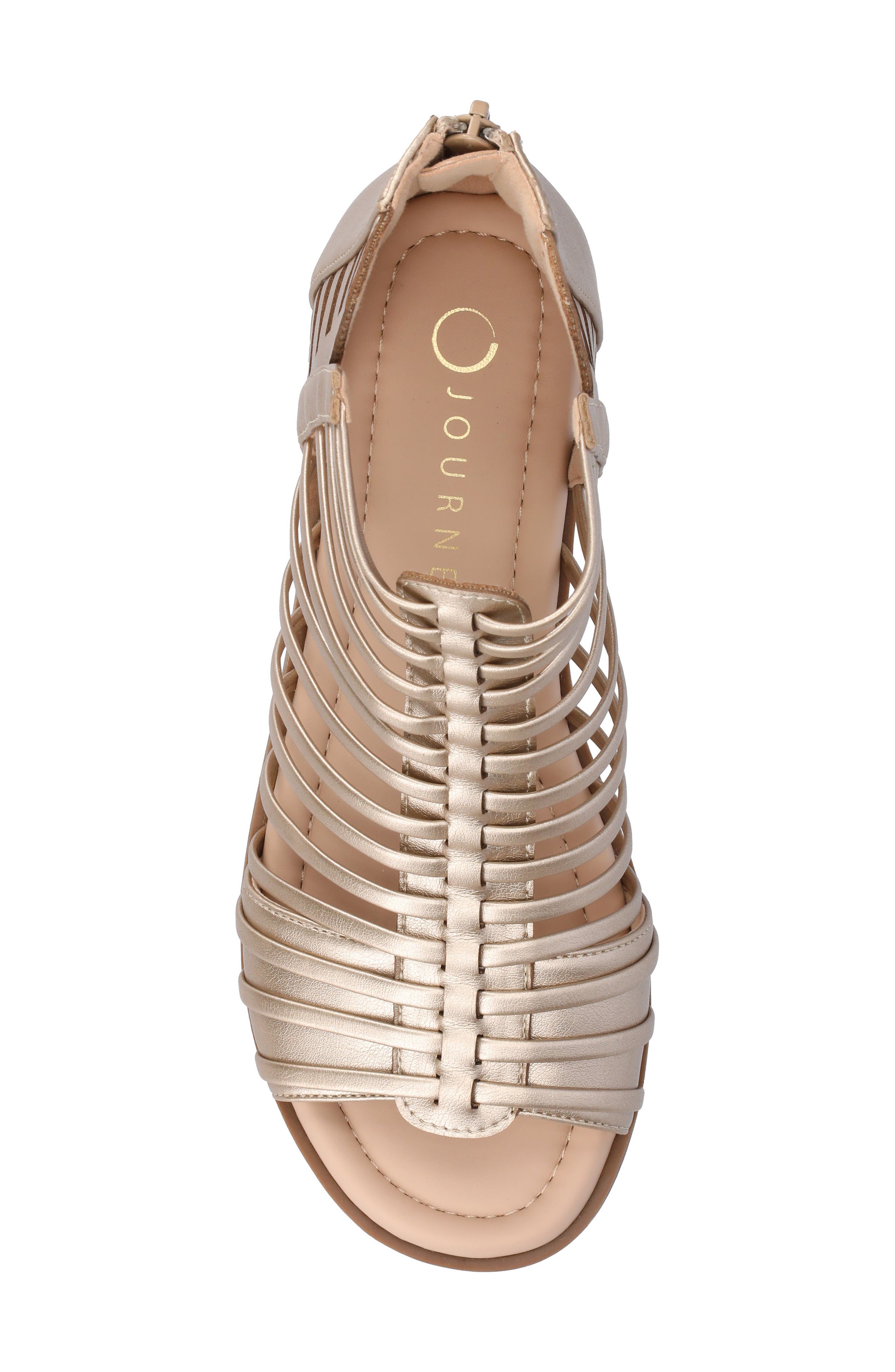 Journee Collection JOURNEE Delilah Sandal, Alternate, color, Champagne