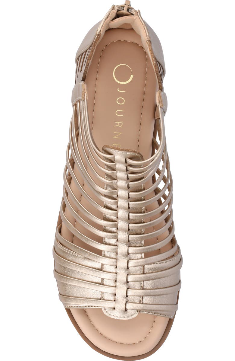 Journee Collection JOURNEE Delilah Sandal, Alternate, color, Champagne