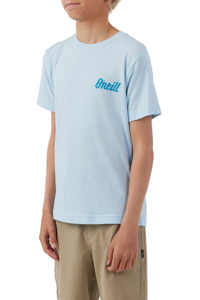 Kids' Tropical Logo Graphic Tee, Alternate, color, SKY BLUE HEATHER