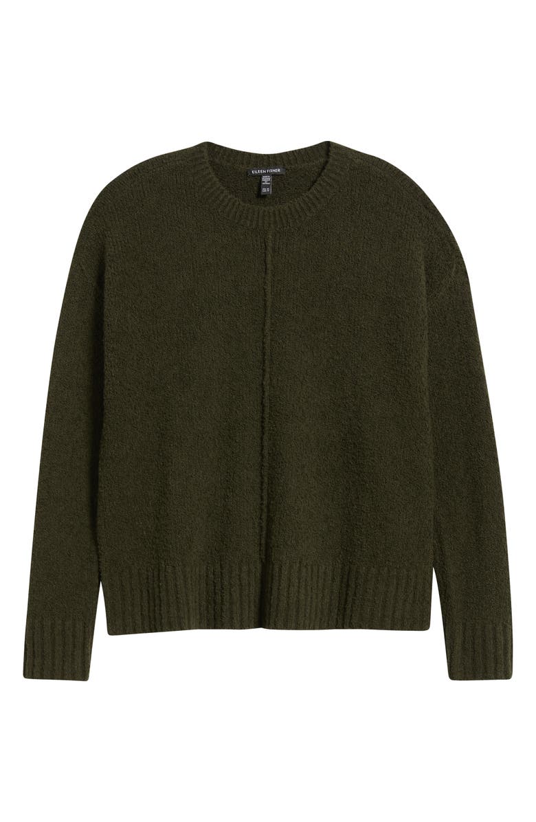 Eileen Fisher Crewneck Organic Cotton & Wool Blend Sweater, Alternate, color, Woodland