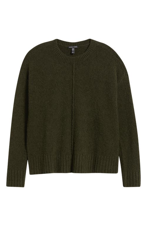 Eileen Fisher Crewneck Organic Cotton & Wool Blend Sweater In Green