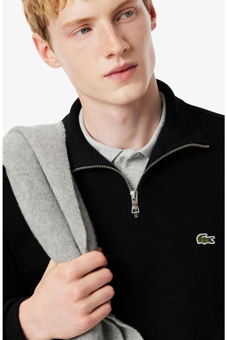 Classic Fit Core Quarter Zip Pullover, Alternate, color, BLACK