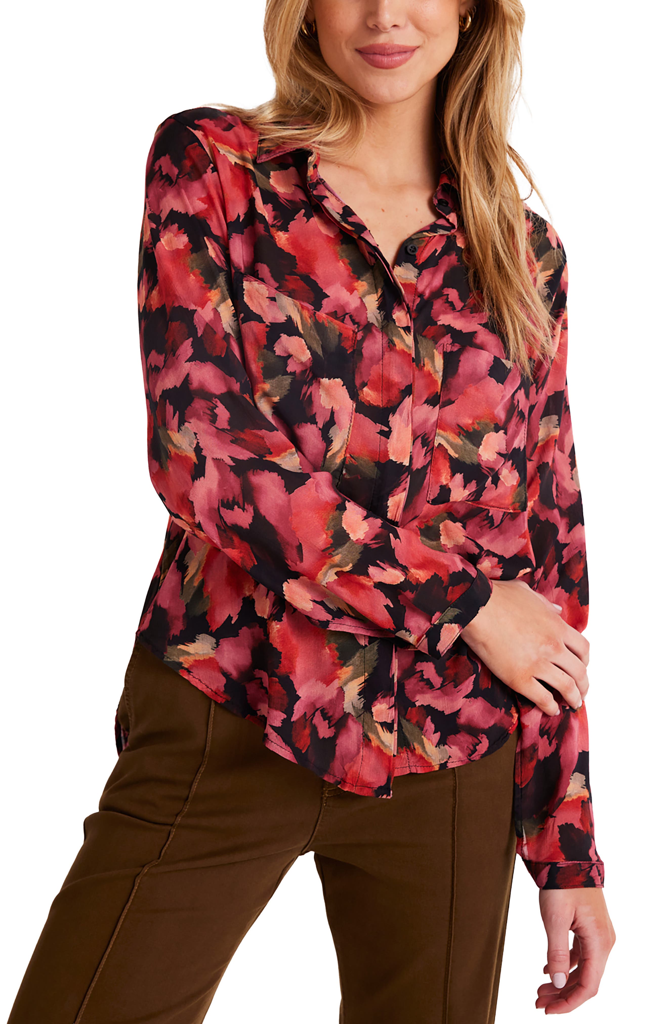 Hipster Button Front Shirt