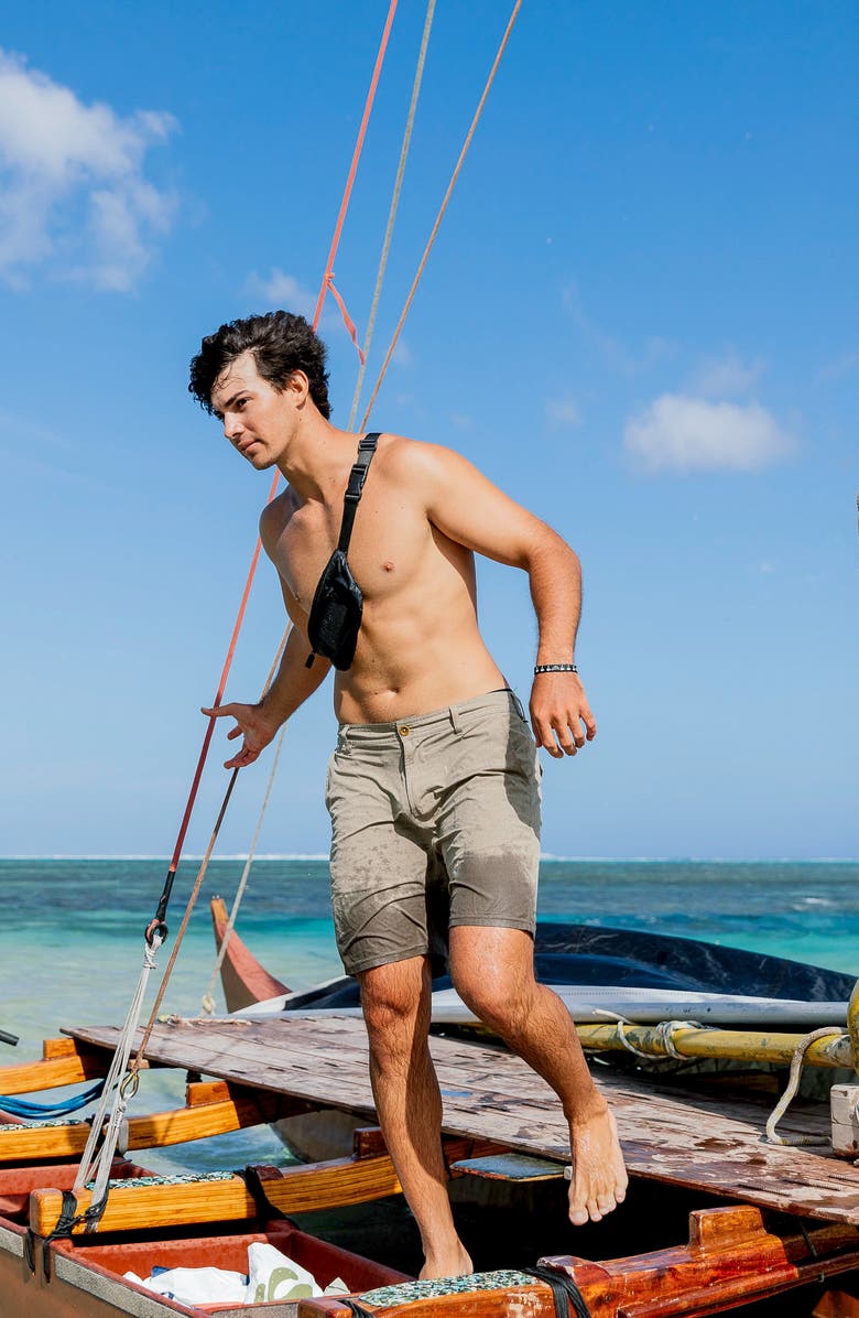 Aloha Collection Mini Black Mini Water Resistant Tyvek<sup>®</sup> Belt Bag, Alternate, color,