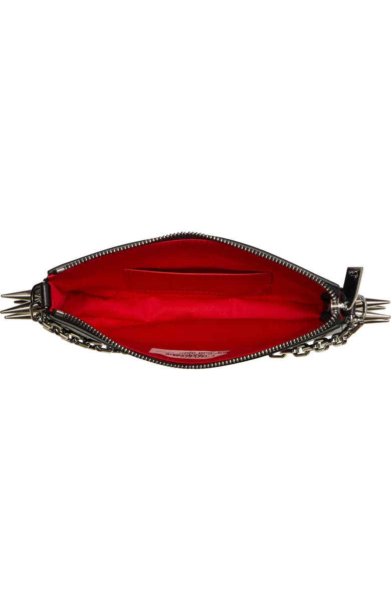 Christian Louboutin Loubila Spike Leather Shoulder Bag, Alternate, color,
