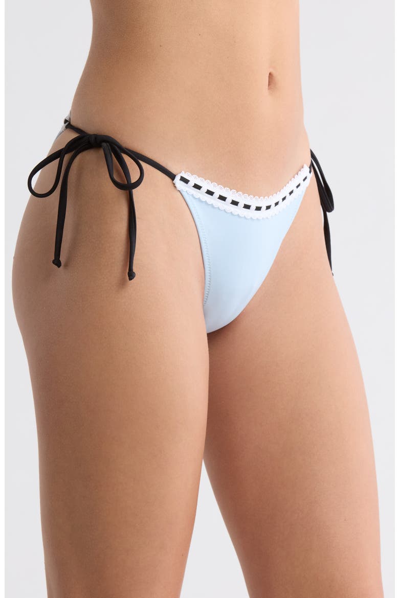 Becka Side Tie Bikini Bottoms, Alternate, color, CELESTIAL BLUE