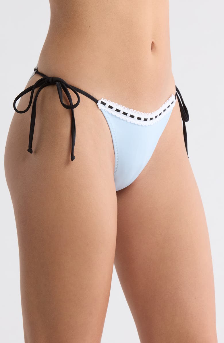PacSun Becka Side Tie Bikini Bottoms, Alternate, color, Celestial Blue