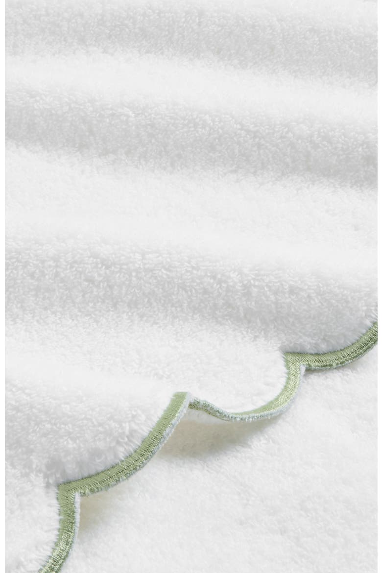 Scallop Edge Luxury Turkish Cotton Bath Towels, Alternate, color, Matcha