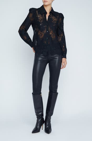 L'AGENCE Jenica Lace Blouse Nordstrom