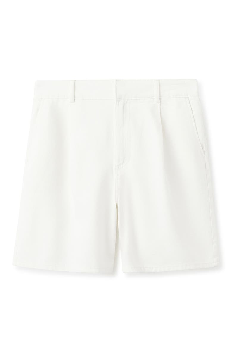 Mid Rise Denim Bermuda Shorts, Alternate, color, OFF WHITE