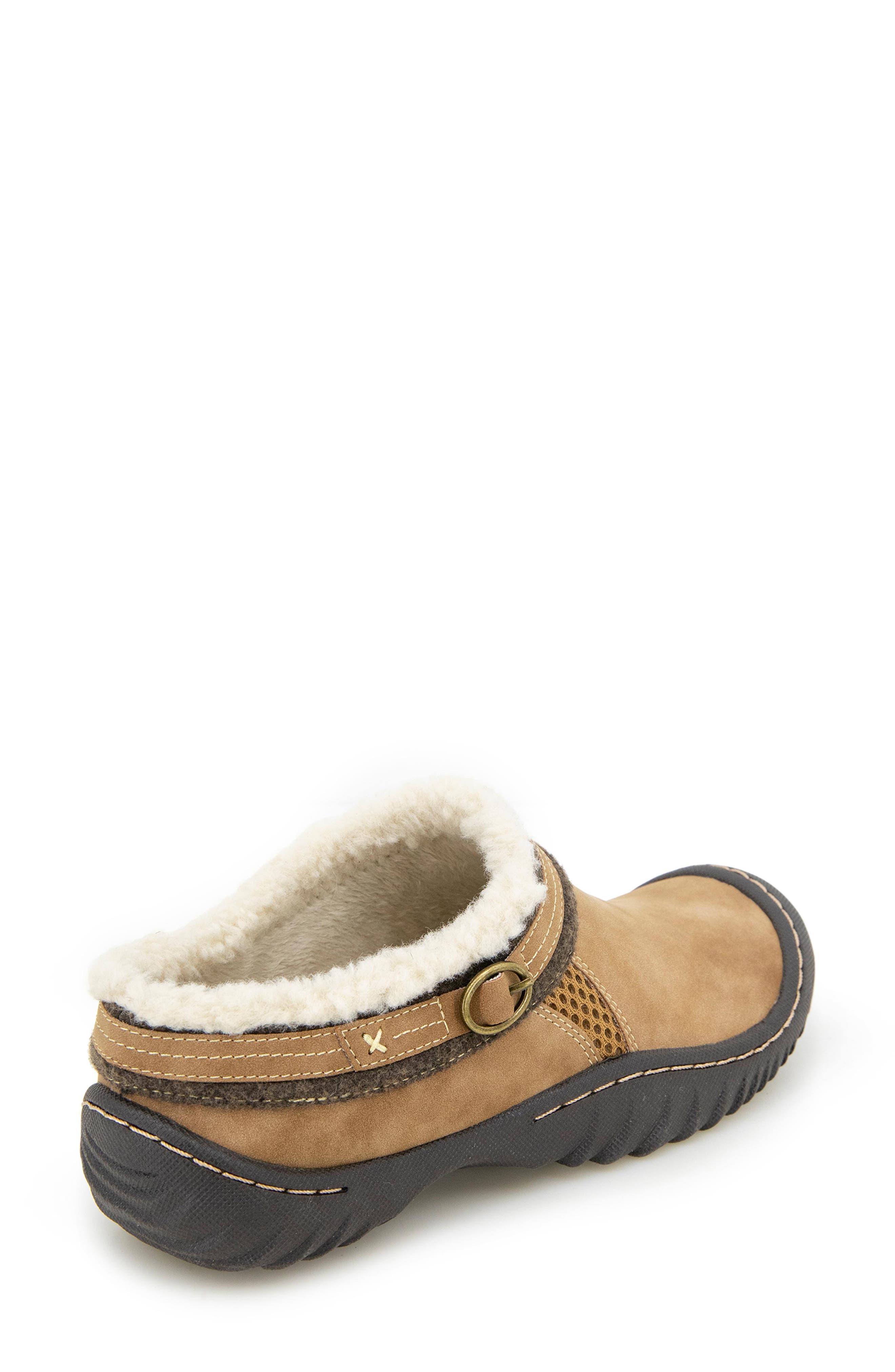 Ginger Faux Fur Lined Clog, Alternate, color, TAN