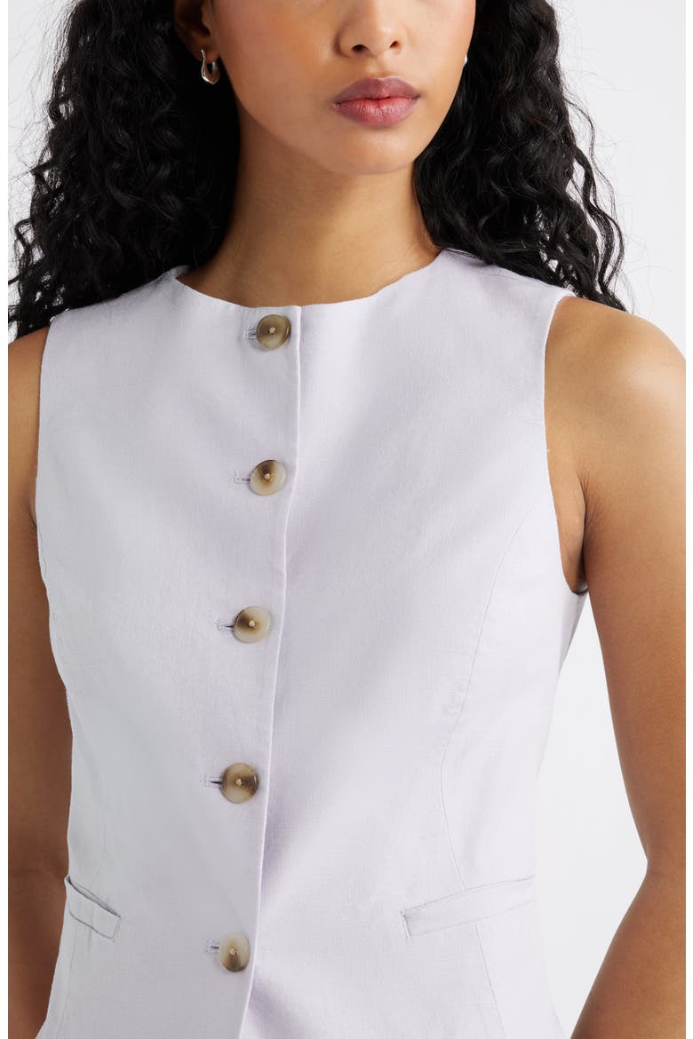 Linen Blend Vest (Women) | Nordstrom