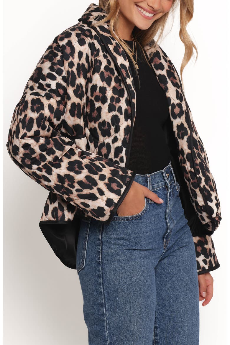 Marcos Leopard Print Quilted Jacket, Alternate, color, LEOPARD