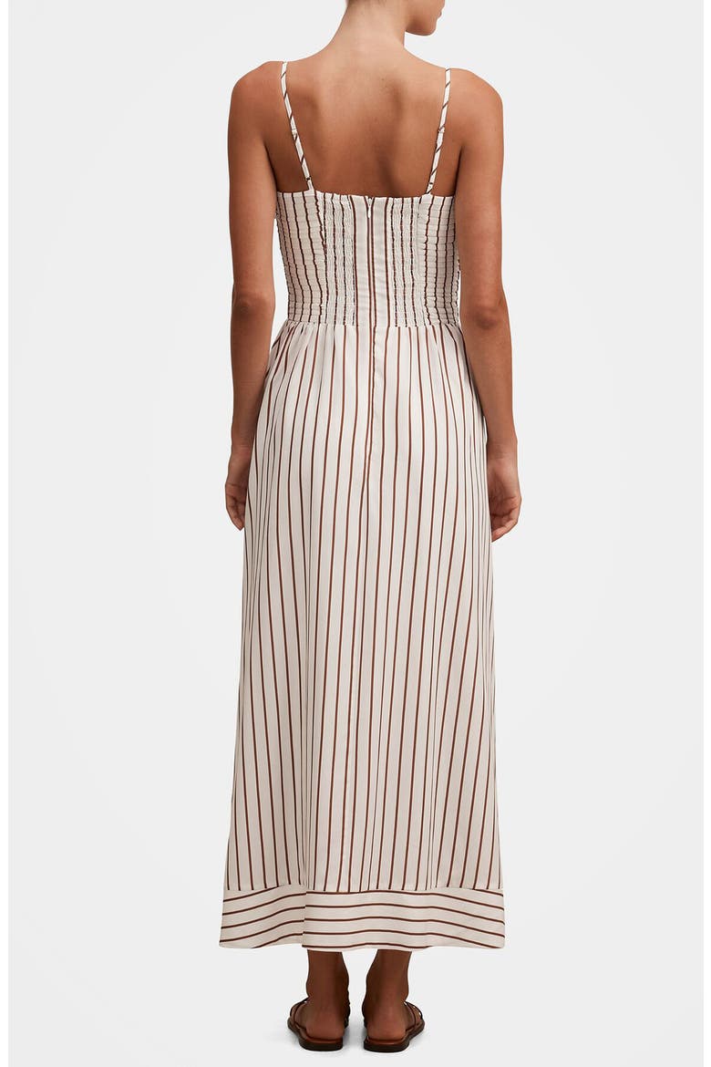 Tanya Stripe Maxi Sundress, Alternate, color, BROWN AND WHITE STRIPE