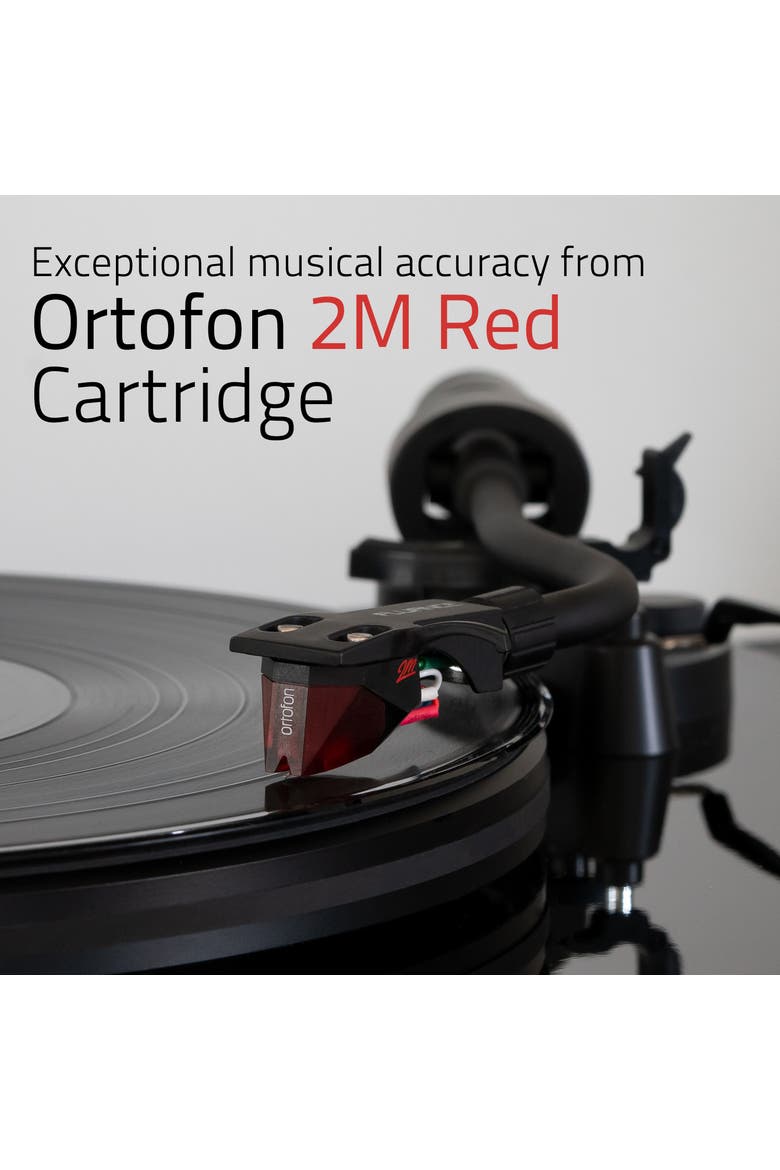 Reference High Fidelity Vinyl Turntable Record Player Ortofon Cartridge, Alternate, color, Piano Black