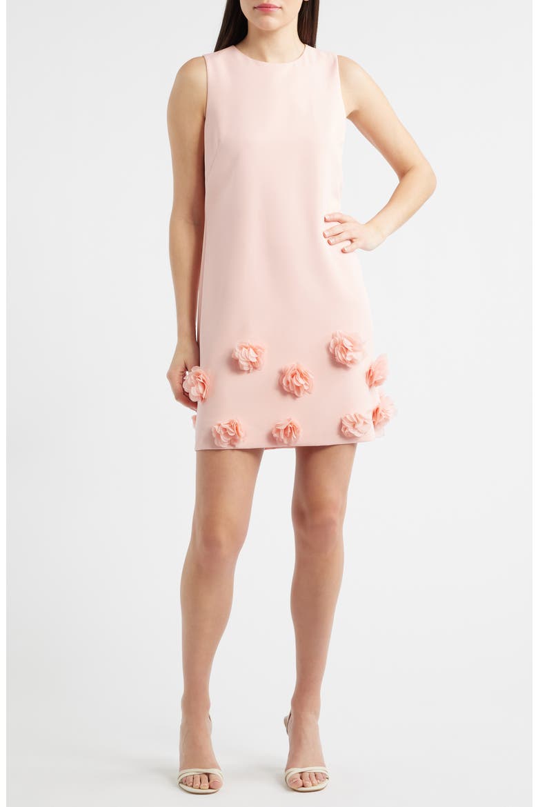 Rosette Shift Dress, Main, color, BLOSSOM