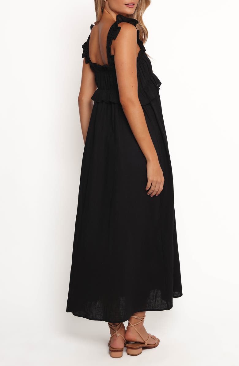 Petal & Pup Ross Frill Strap Maxi Dress, Alternate, color, Black