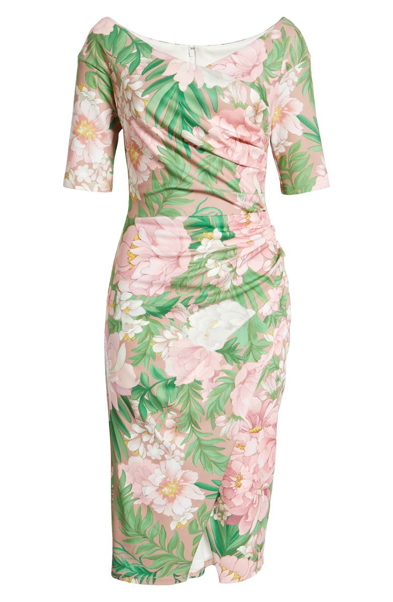 Tadashi Shoji Floral Sheath Dress, Alternate, color, 