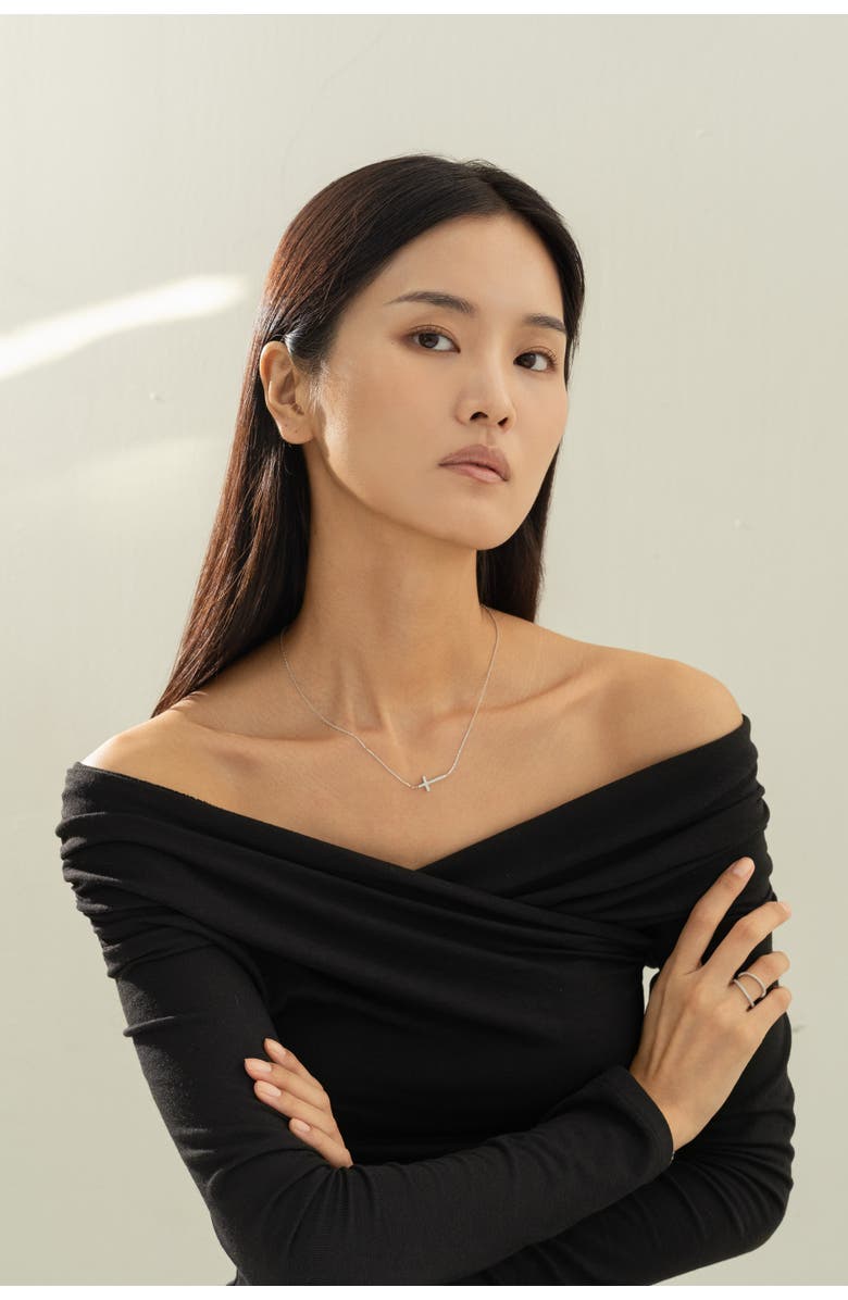 Bearfruit Jewelry Celeste Tennis Ring Set, Alternate, color, Silver