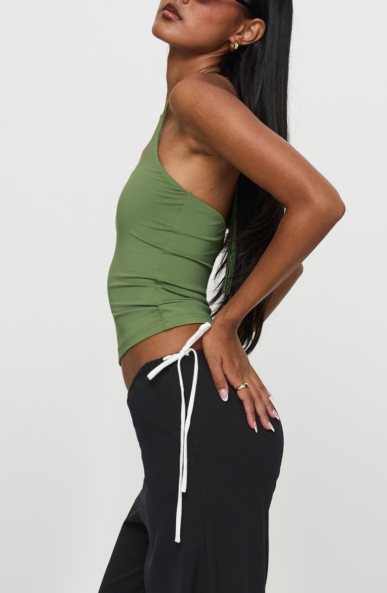 Princess Polly Ezekiel U-Neck Halter Top, Alternate, color, Green