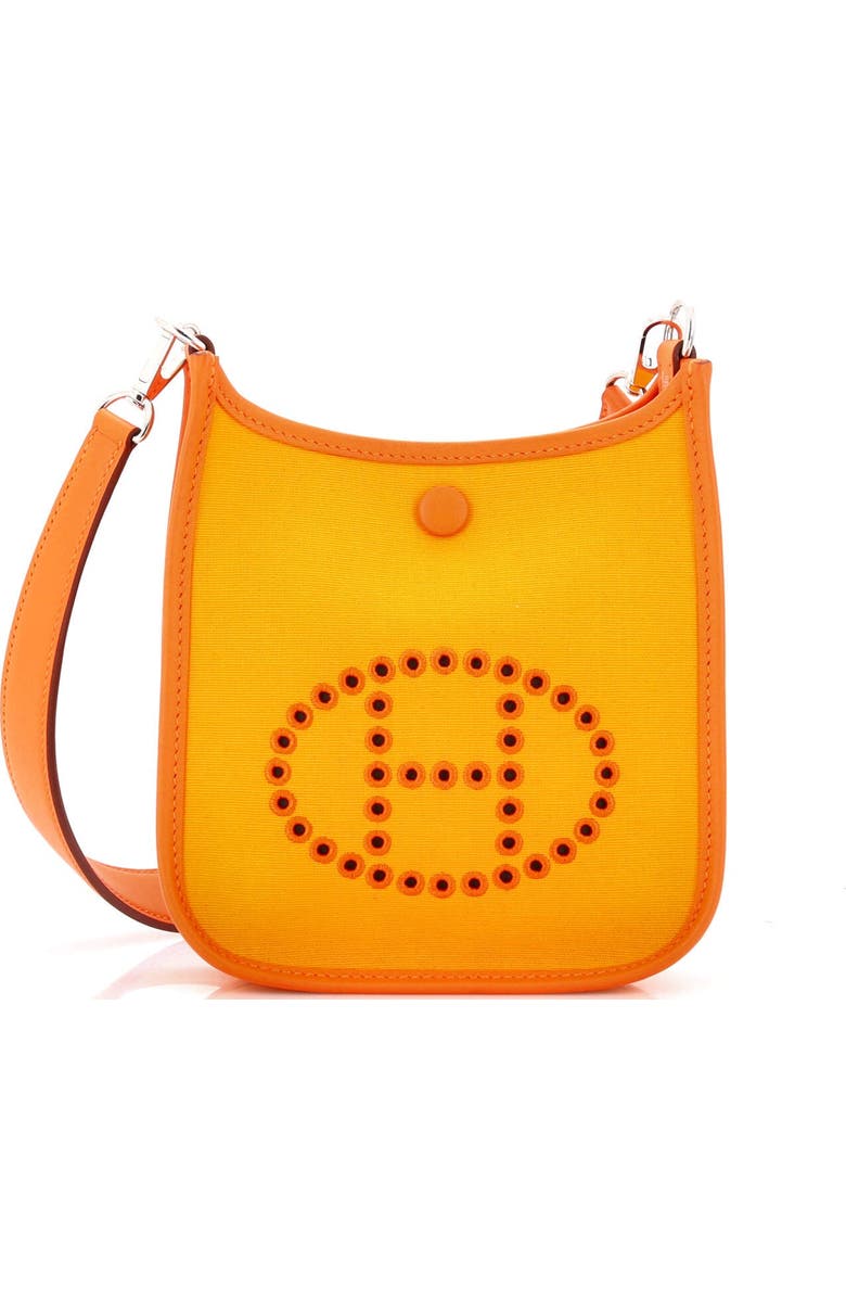 Pre-Owned Hermes Neo Evelyne Bag Toile and Leather TPM, Main, color, Orange Minium