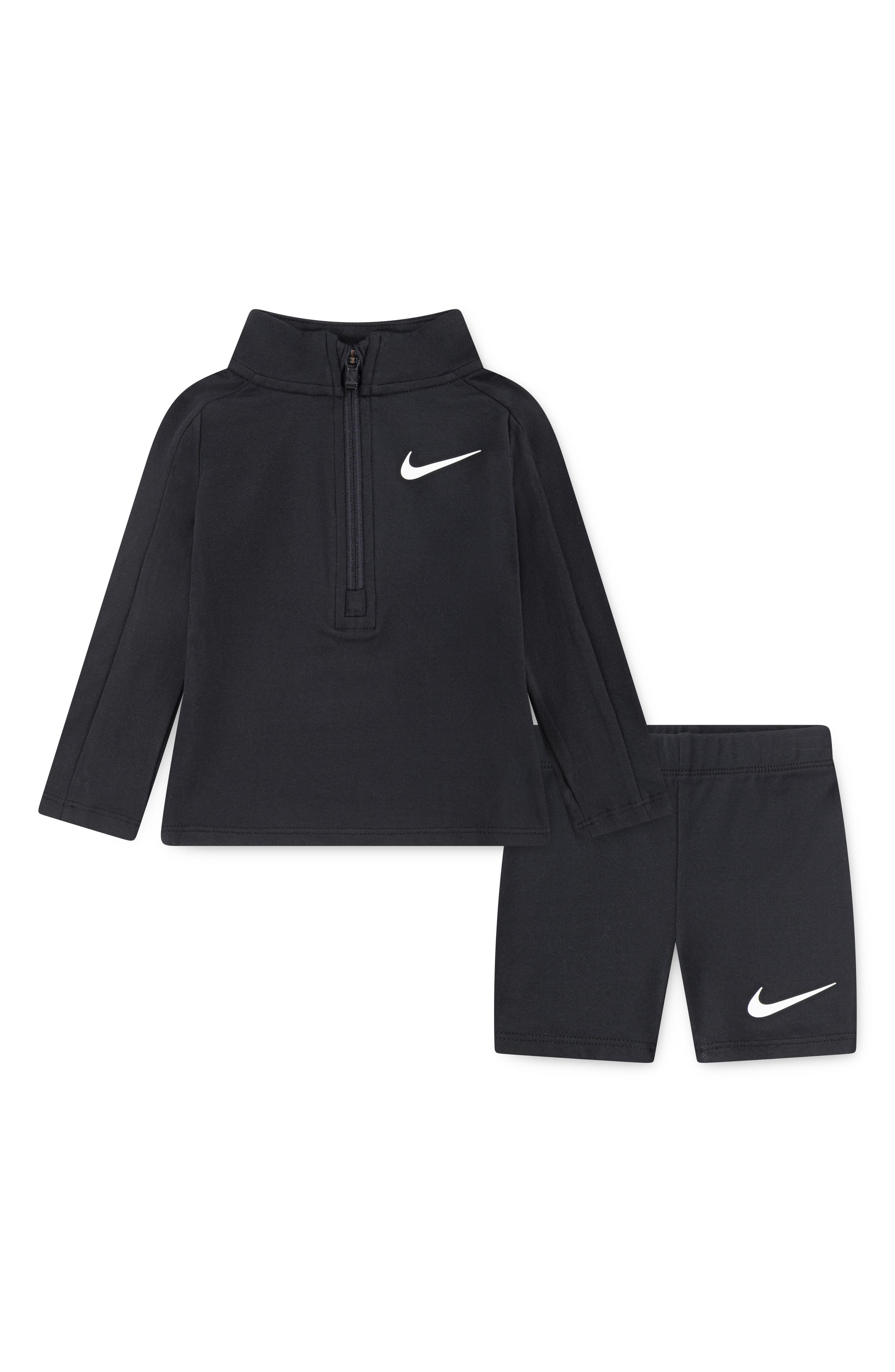 Nike Quarter Zip Pullover & Shorts Set