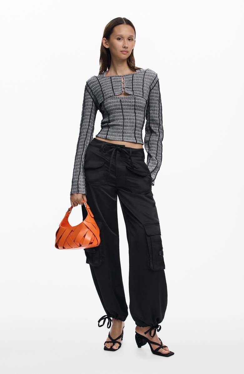 Desigual Tank Top & Bolero Set, Alternate, color, Black