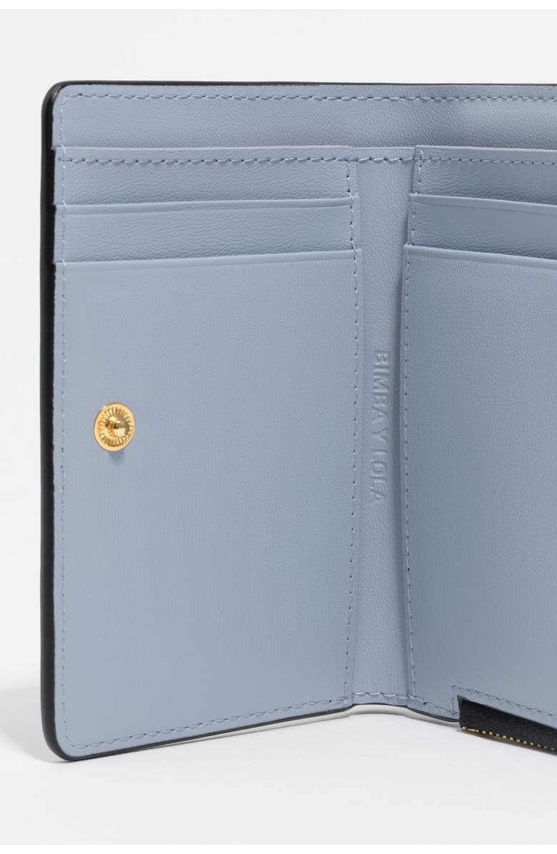 Bimba y Lola Rigid Leather Wallet, Alternate, color, Black