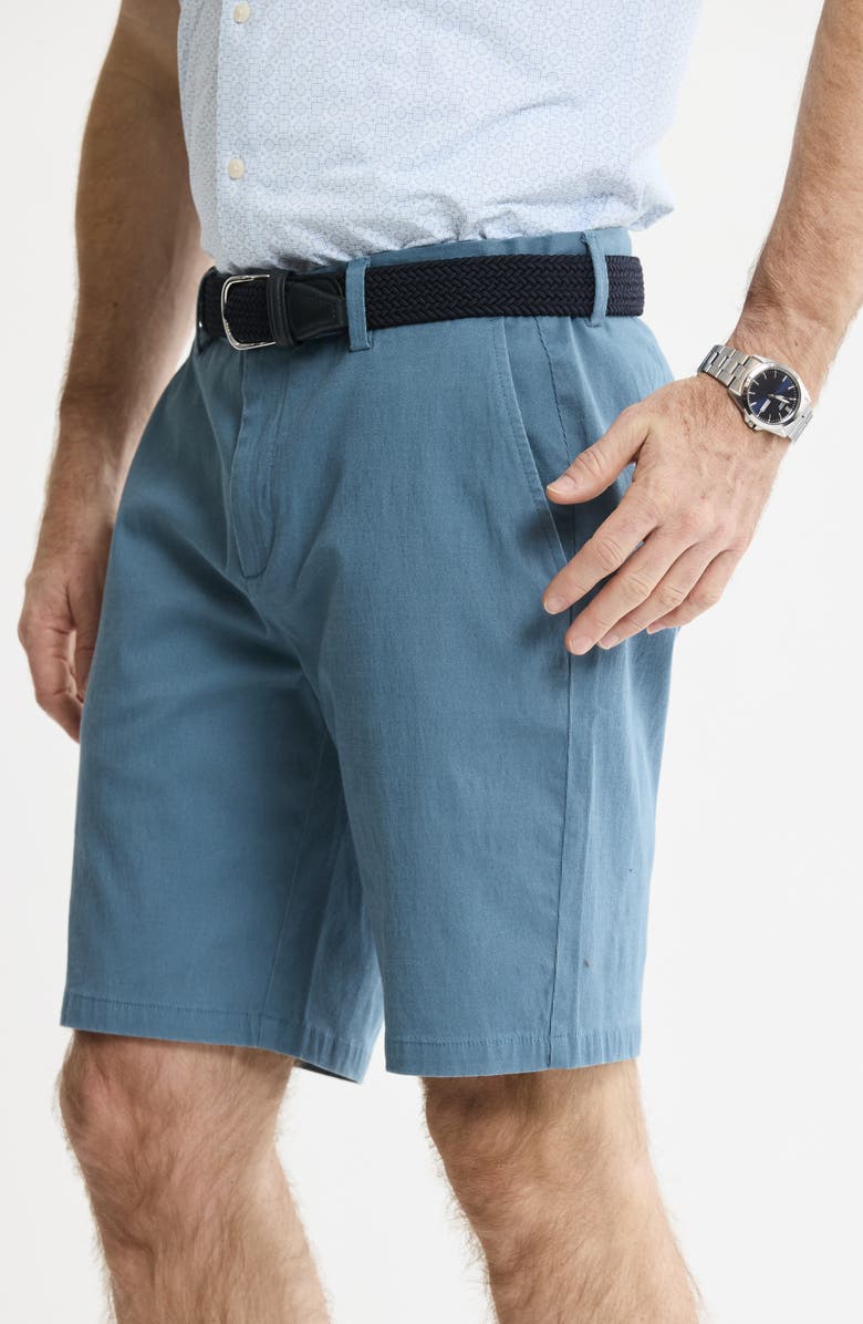 JACHS Cotton & Silk Blend Stretch Shorts, Alternate, color, Blue