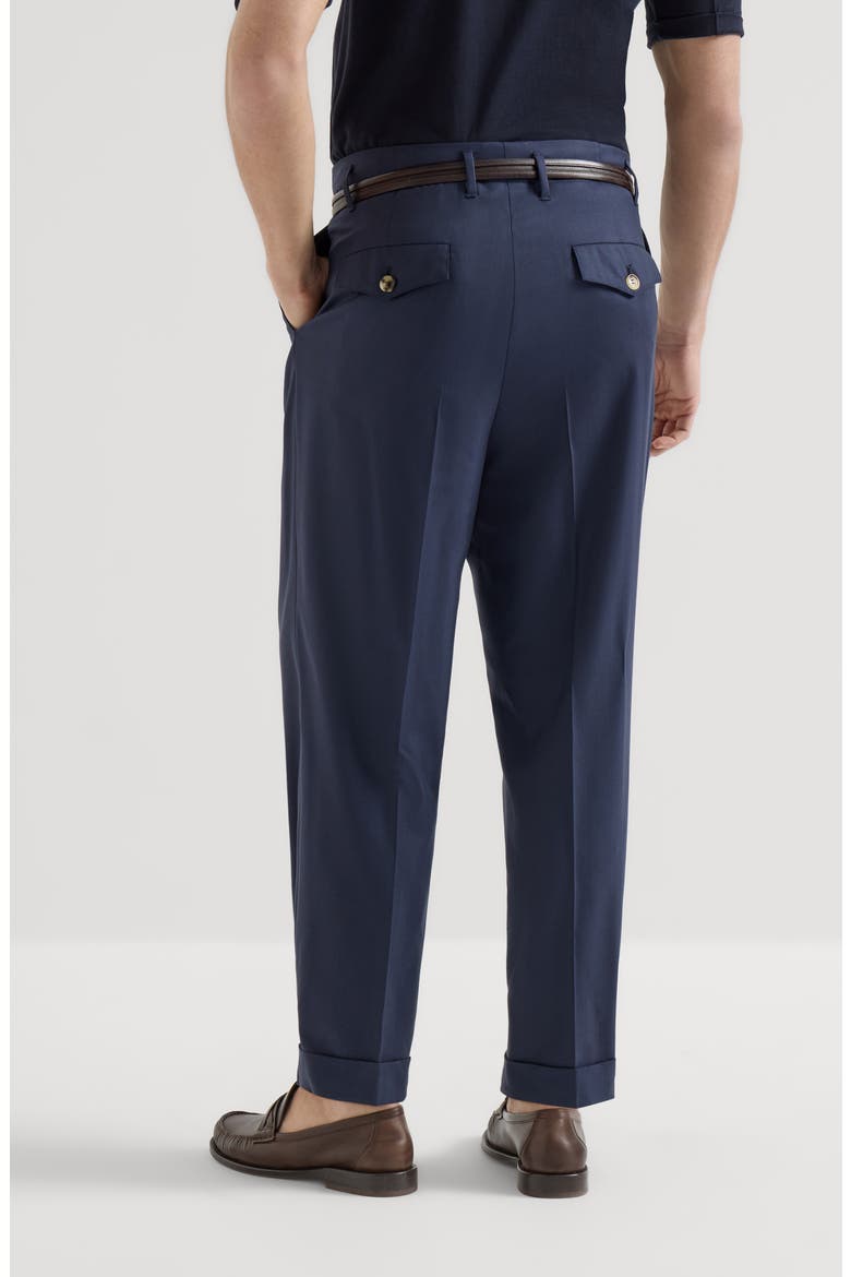 Double pleated trousers, Alternate, color, Navy Blue
