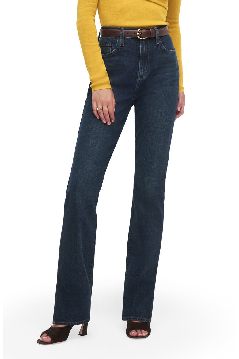 The Valentina High Waist Side Slit Jeans, Main, color, WOODSIDE