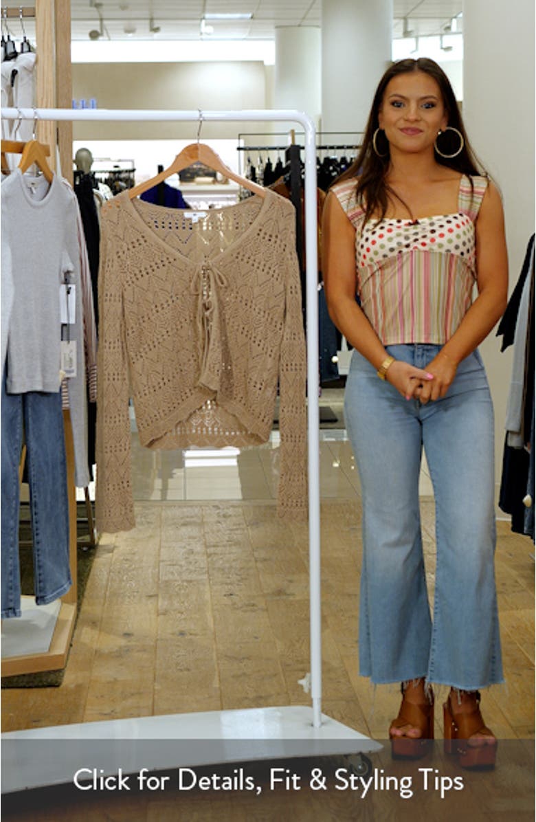 Fly Away Tie Front Crochet Cardigan, sales video thumbnail