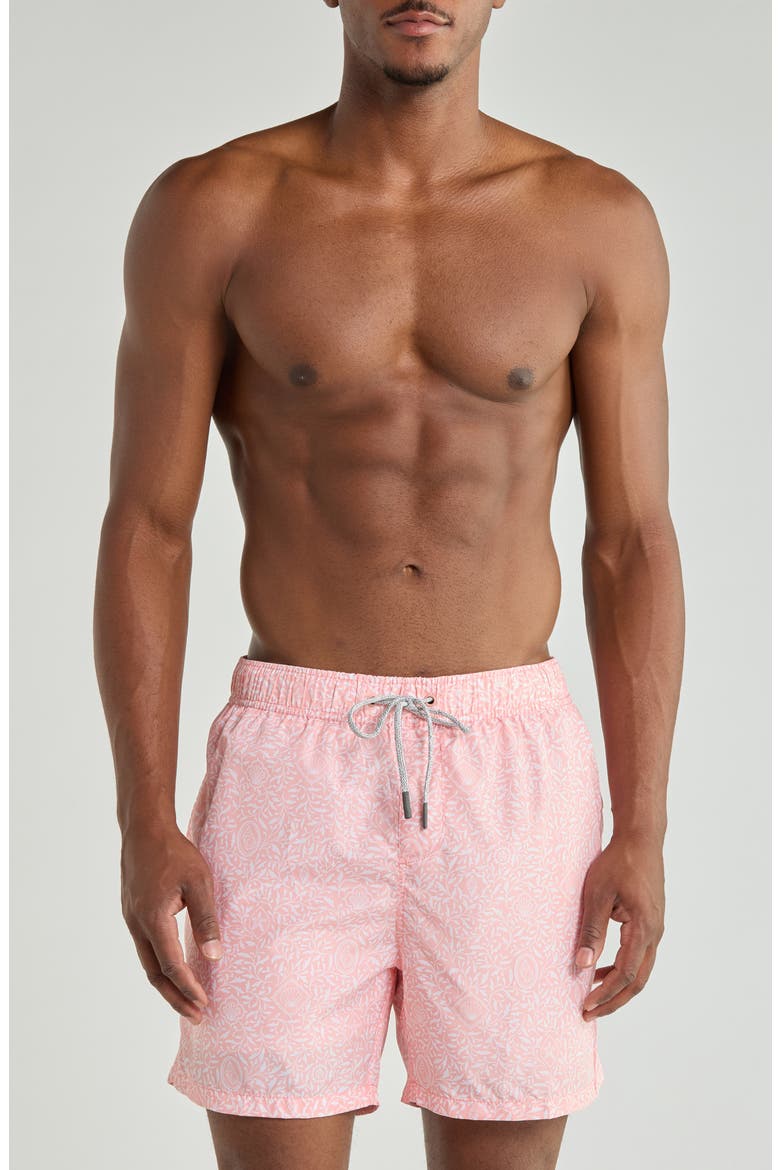 Ponji Swim Shorts, Main, color, CORAL