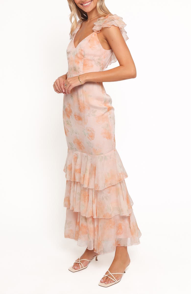 Petal & Pup Lydia Ruffle Sleeveless Maxi Dress, Alternate, color, Pink Floral