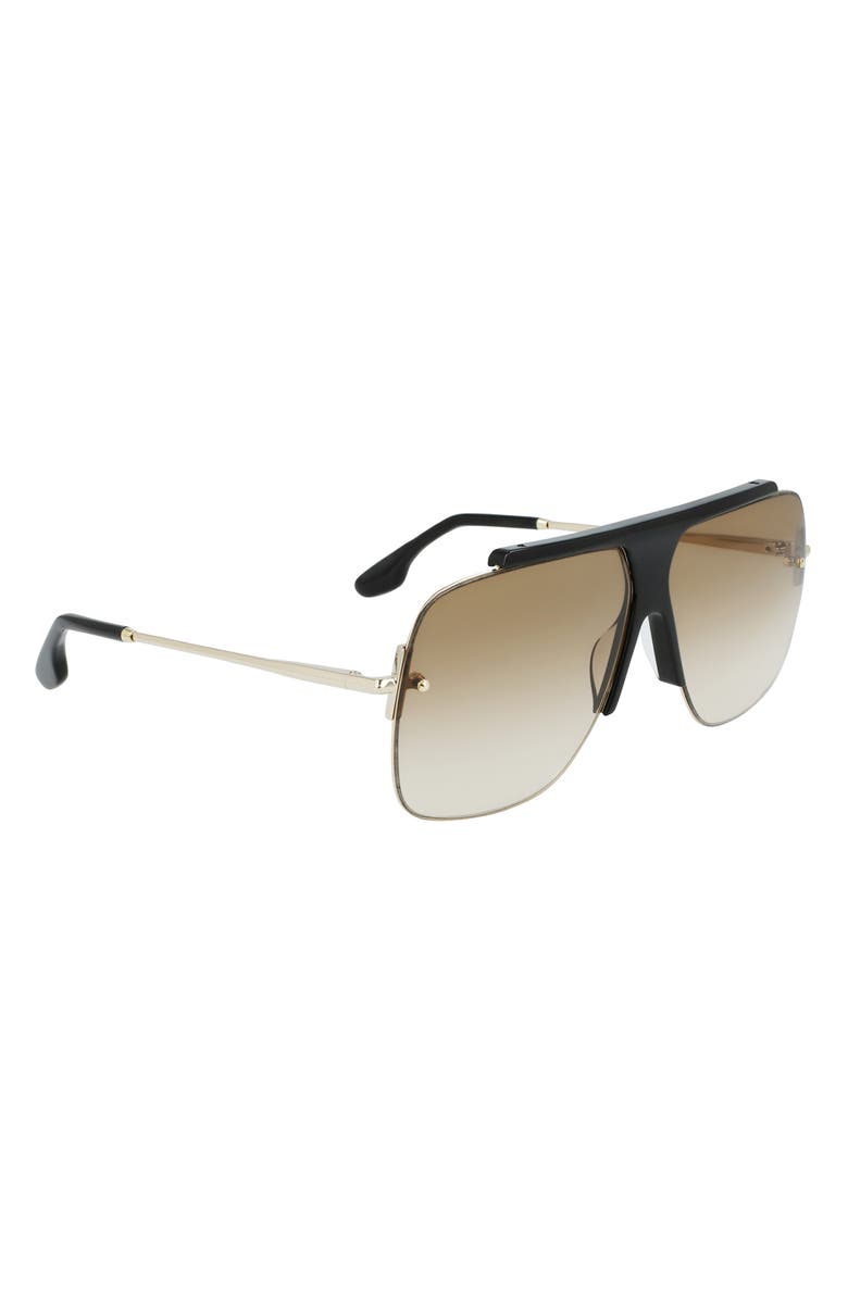 Victoria Beckham 64mm Gradient Oversize Aviator Sunglasses, Alternate, color, 