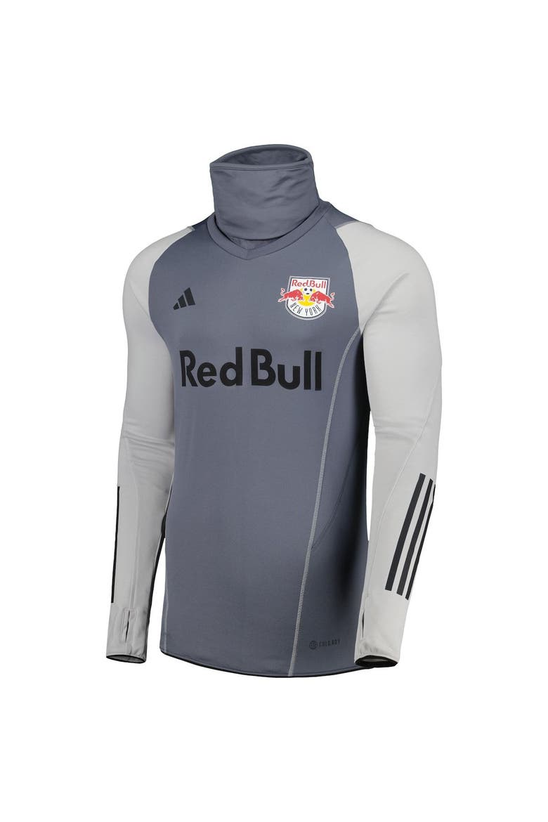 Men's adidas Gray New York Red Bulls Warm Raglan COLD.RDY Top, Alternate, color, Gray