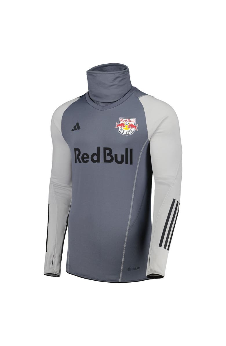 adidas Men's adidas Gray New York Red Bulls Warm Raglan COLD.RDY Top, Alternate, color, Gray