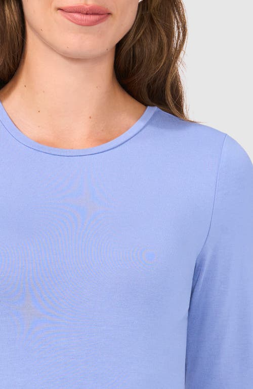 Halogen ® Crewneck Long Sleeve T-shirt In Blue Blossom