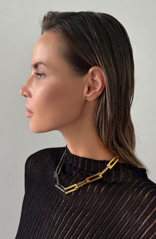 St. Moran Oversize Paper Clip Chain Necklace In Gold