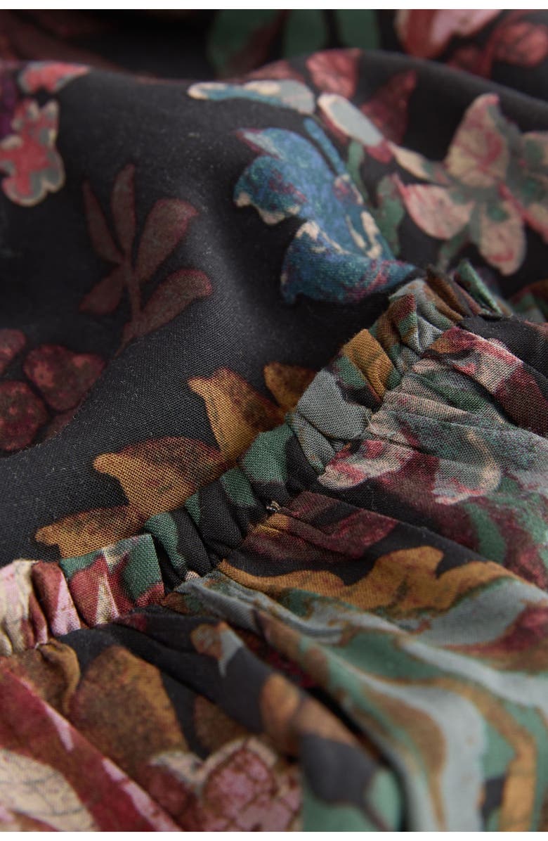 NEXT Floral Long Sleeve Ruffle Hem Dress, Alternate, color, 