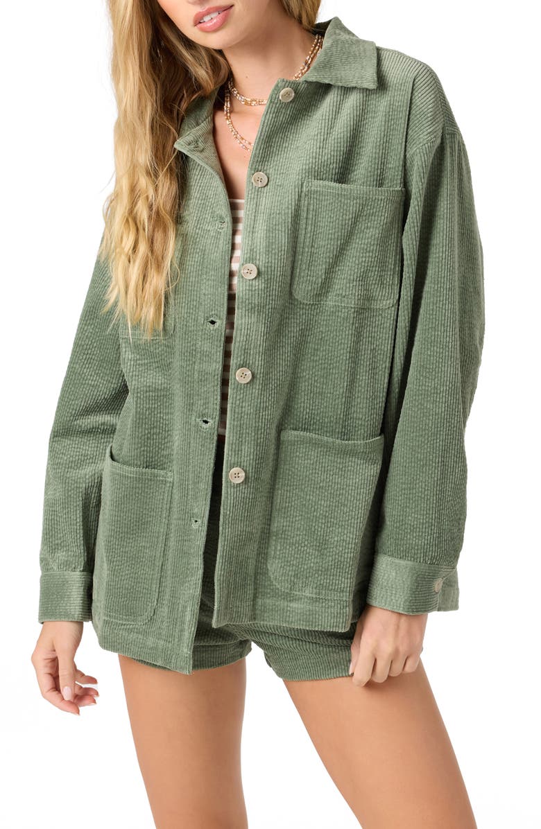 O'Neill Langford Cotton Blend Corduroy Shacket, Main, color,