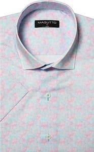 MASUTTO Riccie Print Button-Up Short Sleeve Shirt